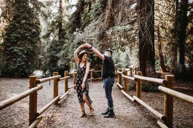 Dancing in Redwood forest