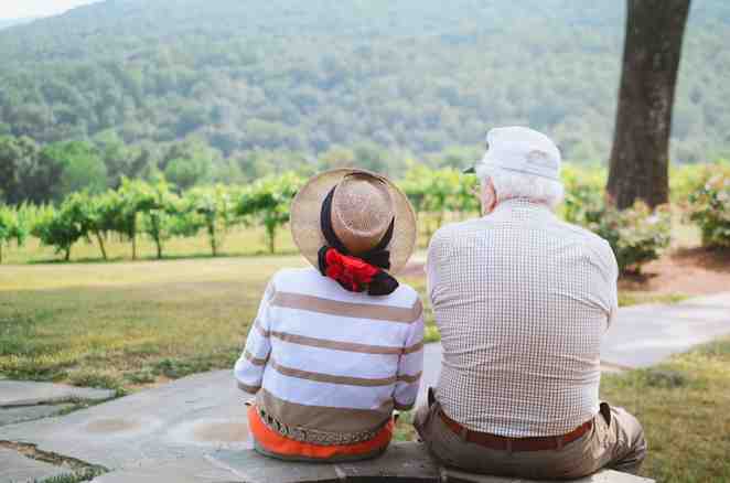 Grandparents enjoying the view